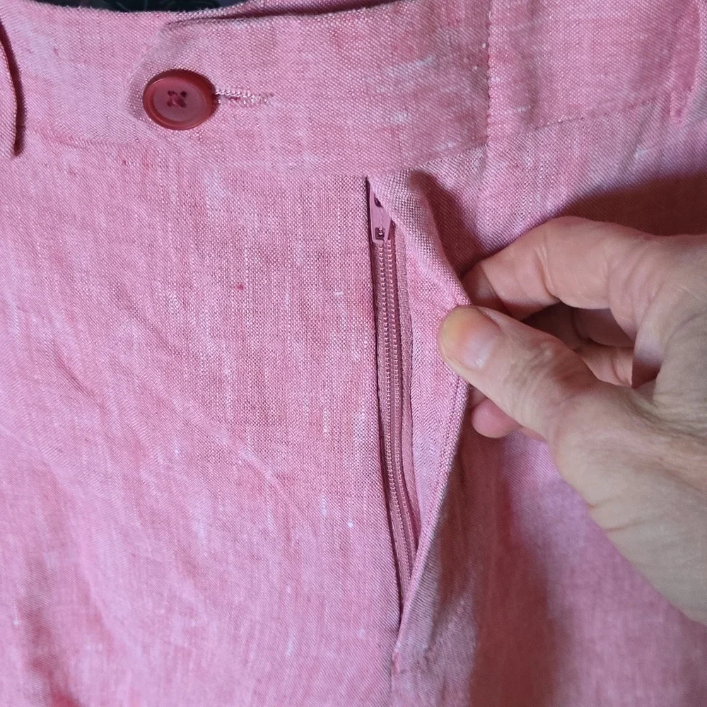 Bar III Pink 100% Linen Slim Fit 30 x 32 (31